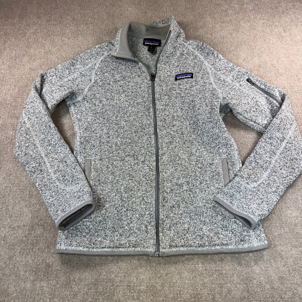 Patagonia Better Sweater Full Zip Jacket Grey Heather Knit Fleece Womens Small